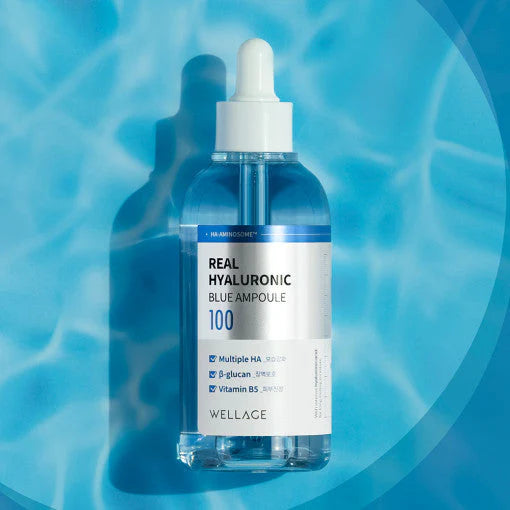 WELLAGE - REAL HYALURONIC BLUE 100 AMPOULE - 30 ML